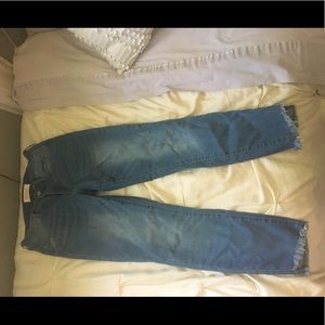 Pacsun skinny jeans with frayed bottoms